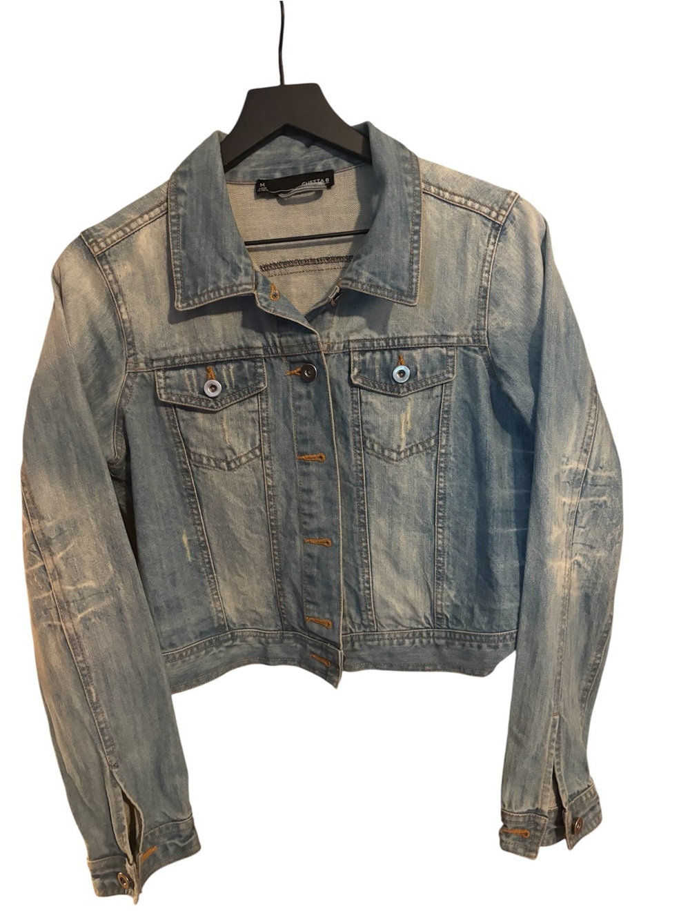 Chetta B Light Wash Denim Jacket in Blue